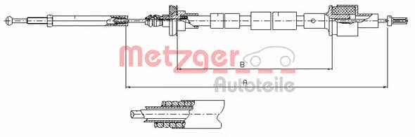 Metzger 11.2435 Трос зчеплення 112435: Купити в Україні - Добра ціна на EXIST.UA!