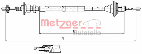 Metzger 11.2911 Трос зчеплення 112911: Купити в Україні - Добра ціна на EXIST.UA!