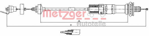 Metzger 11.3029 Трос зчеплення 113029: Приваблива ціна - Купити в Україні на EXIST.UA!