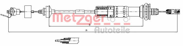 Metzger 11.3043 Трос зчеплення 113043: Купити в Україні - Добра ціна на EXIST.UA!