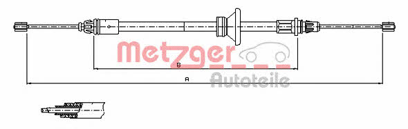 Metzger 11.6801 Трос гальма стоянки 116801: Купити в Україні - Добра ціна на EXIST.UA!