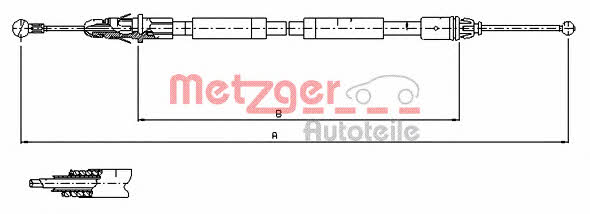 Metzger 11.6804 Трос гальма стоянки 116804: Купити в Україні - Добра ціна на EXIST.UA!