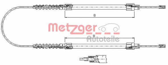 Metzger 1171.8 Трос гальма стоянки 11718: Купити в Україні - Добра ціна на EXIST.UA!