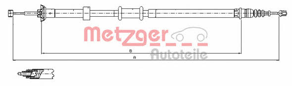 Metzger 12.0726 Трос гальма стоянки 120726: Купити в Україні - Добра ціна на EXIST.UA!