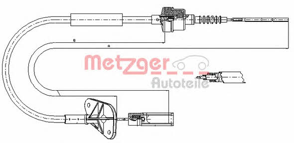Metzger 12.7201 Трос зчеплення 127201: Купити в Україні - Добра ціна на EXIST.UA!