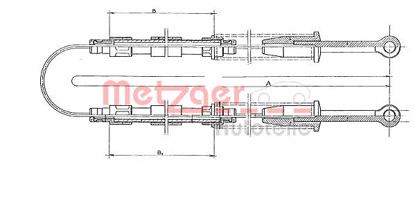 Metzger 321.4 Трос гальма стоянки 3214: Купити в Україні - Добра ціна на EXIST.UA!