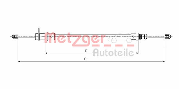 Metzger 491.1 Трос гальма стоянки 4911: Купити в Україні - Добра ціна на EXIST.UA!