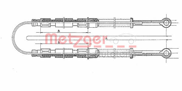 Metzger 12.102E Трос гальма стоянки 12102E: Приваблива ціна - Купити в Україні на EXIST.UA!