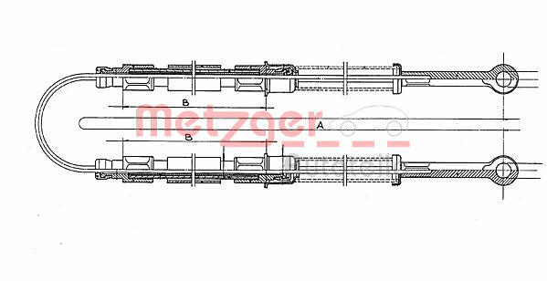 Metzger 12.103E Трос гальма стоянки 12103E: Купити в Україні - Добра ціна на EXIST.UA!