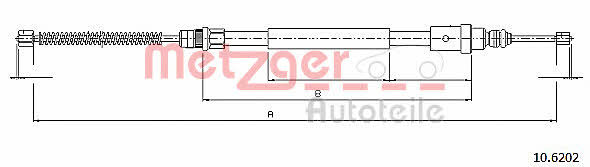 Metzger 10.6202 Трос гальма стоянки 106202: Купити в Україні - Добра ціна на EXIST.UA!