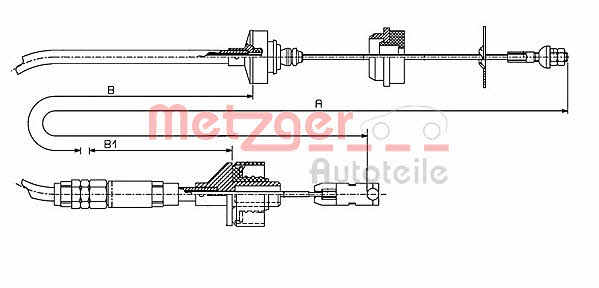 Metzger 11.2148 Трос зчеплення 112148: Купити в Україні - Добра ціна на EXIST.UA!