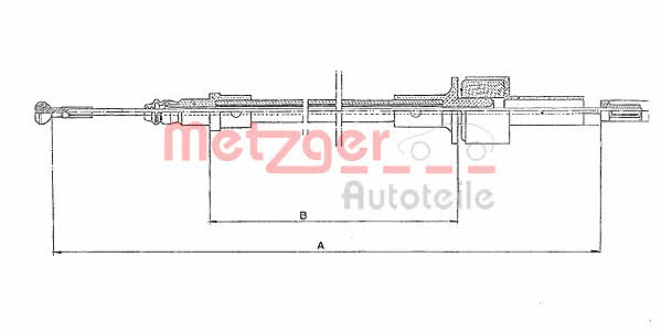 Metzger 11.2324 Трос зчеплення 112324: Купити в Україні - Добра ціна на EXIST.UA!