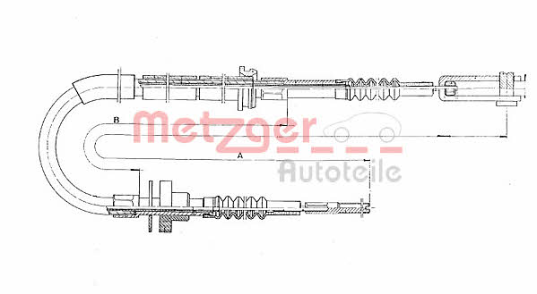 Metzger 11.3910 Трос зчеплення 113910: Купити в Україні - Добра ціна на EXIST.UA!