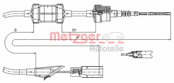 Metzger 412.11 Трос зчеплення 41211: Купити в Україні - Добра ціна на EXIST.UA!