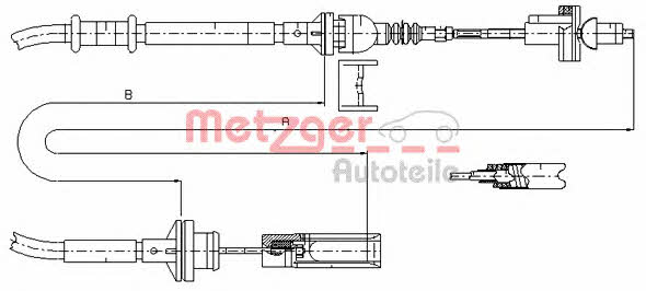 Metzger 462.3 Трос зчеплення 4623: Купити в Україні - Добра ціна на EXIST.UA!
