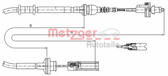 Metzger 462.6 Трос зчеплення 4626: Купити в Україні - Добра ціна на EXIST.UA!