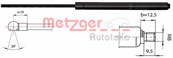 Metzger 2110332 Пружина газова багажника 2110332: Купити в Україні - Добра ціна на EXIST.UA!