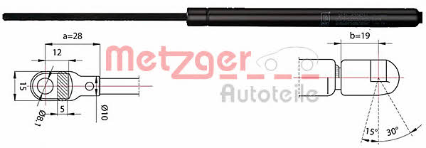 Metzger 2110367 Пружина газова багажника 2110367: Купити в Україні - Добра ціна на EXIST.UA!