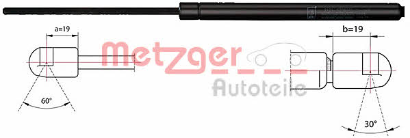 Metzger 2110424 Пружина газова багажника 2110424: Купити в Україні - Добра ціна на EXIST.UA!