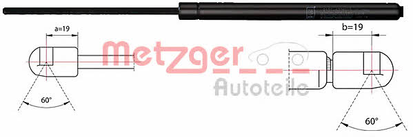 Metzger 2110535 Пружина газова багажника 2110535: Купити в Україні - Добра ціна на EXIST.UA!