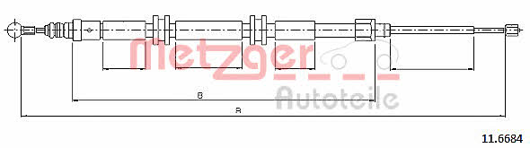 116684 Metzger Трос ручника
