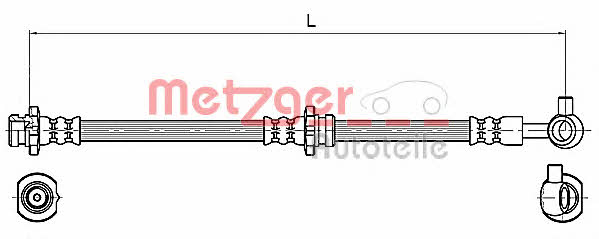 Тормозной шланг Nissan X-Trail (Ниссан Х-Трейл): 4110132 Metzger Тормозной шланг