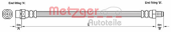 4110272 Metzger Тормозной шланг