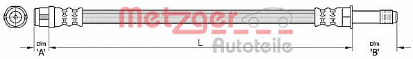 4110434 Metzger Тормозной шланг