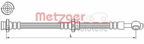 4110471 Metzger Тормозной шланг
