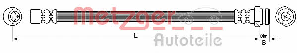 4110718 Metzger Гальмівний шланг