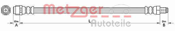 Тормозной шланг Mercedes C-Class T-Model (Мерседес Си-Класс Т-Модель): 4110726 Metzger Тормозной шланг