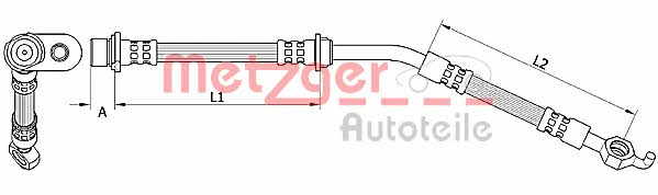 Тормозной шланг Toyota Yaris (Тойота Ярис): 4110786 Metzger Тормозной шланг