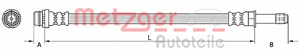 4110798 Metzger Тормозной шланг