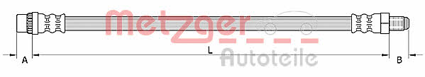 4110895 Metzger Тормозной шланг