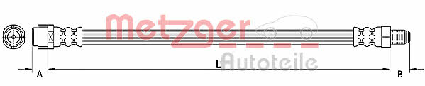 4110921 Metzger Гальмівний шланг