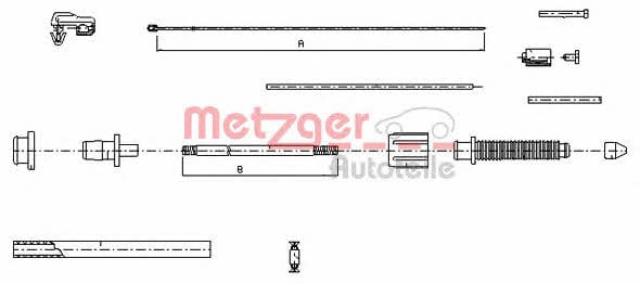 Metzger 10.0382 Трос акселератора 100382: Купити в Україні - Добра ціна на EXIST.UA!