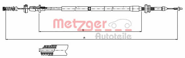 Metzger 10.0904 Трос акселератора 100904: Купити в Україні - Добра ціна на EXIST.UA!