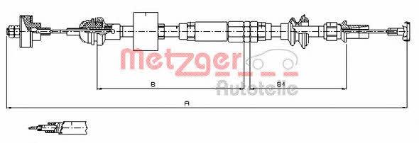 Metzger 10.3159 Трос зчеплення 103159: Купити в Україні - Добра ціна на EXIST.UA!