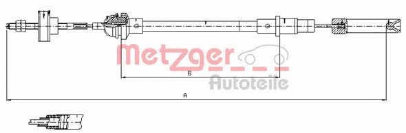 Metzger 10.338 Трос зчеплення 10338: Купити в Україні - Добра ціна на EXIST.UA!