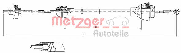 Metzger 10.3601 Трос зчеплення 103601: Купити в Україні - Добра ціна на EXIST.UA!