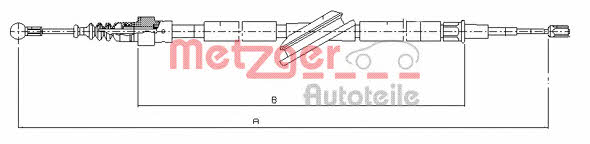 Metzger 10.7506 Трос гальма стоянки 107506: Купити в Україні - Добра ціна на EXIST.UA!