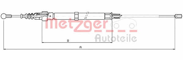 Metzger 10.7508 Трос гальма стоянки 107508: Купити в Україні - Добра ціна на EXIST.UA!