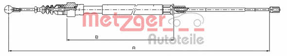 Metzger 10.7509 Трос гальма стоянки 107509: Купити в Україні - Добра ціна на EXIST.UA!