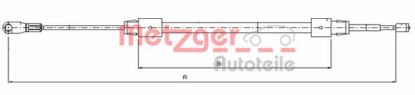 Metzger 10.9321 Трос гальма стоянки 109321: Купити в Україні - Добра ціна на EXIST.UA!