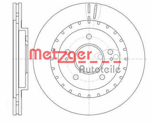 Metzger 61137.10 Диск гальмівний передній вентильований 6113710: Купити в Україні - Добра ціна на EXIST.UA!