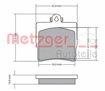 Metzger 1170016 Гальмівні колодки, комплект 1170016: Купити в Україні - Добра ціна на EXIST.UA!