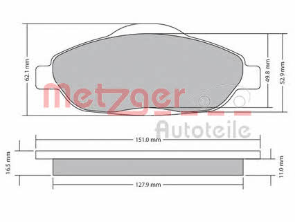 Metzger 1170194 Гальмівні колодки, комплект 1170194: Купити в Україні - Добра ціна на EXIST.UA!