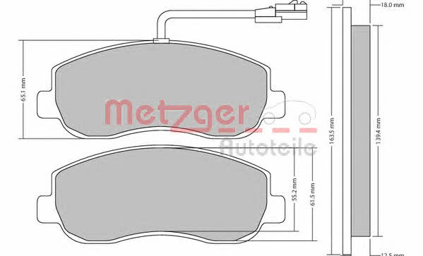 Metzger 1170148 Гальмівні колодки, комплект 1170148: Купити в Україні - Добра ціна на EXIST.UA!