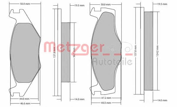 Metzger 1170033 Гальмівні колодки, комплект 1170033: Купити в Україні - Добра ціна на EXIST.UA!