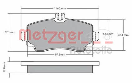 Metzger 1170041 Гальмівні колодки, комплект 1170041: Купити в Україні - Добра ціна на EXIST.UA!